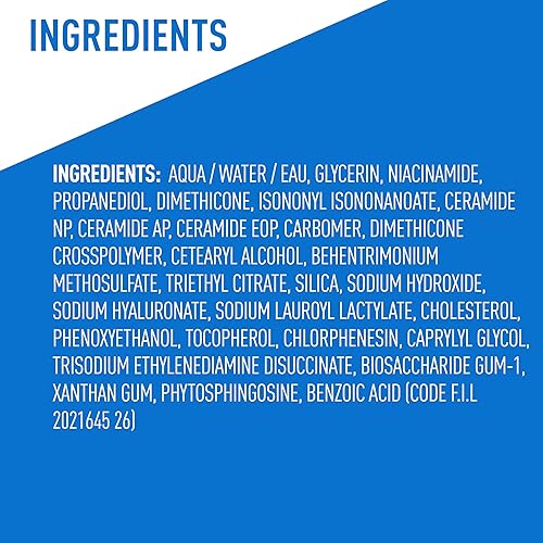 Miniatura 8 de CeraVe Gel hidratante ultraligero, gel hidratante facial para hombres y mujeres con ceramidas, niacinamida, ácido hialurónico, sin fragancia, sin