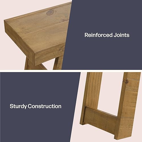 Miniatura 5 de Alaterre Furniture Lawas - Mesa consola de madera maciza Mesa de entrada pequeña moderna de 36 pulgadas Muebles de sala de estar de fácil montaje