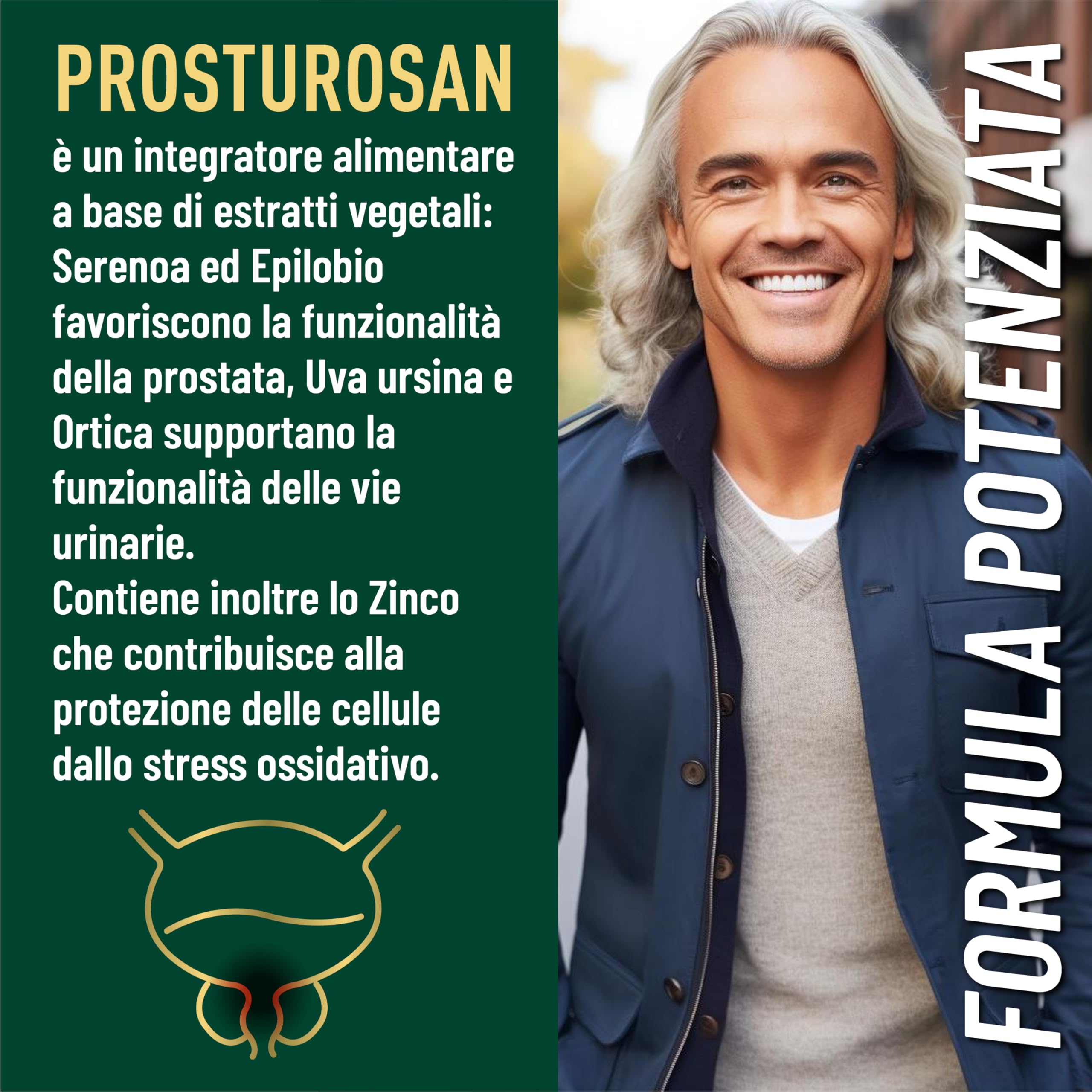 SERENOA REPENS 640 mg Alta titolazione,120 capsule integratore Vie Urinarie Integratori Prostata Uomo. SAW PALMETTO naturale con Uva Ursina, Zinco Ortica, Semi di Zucca, Epilobio, Pygeum