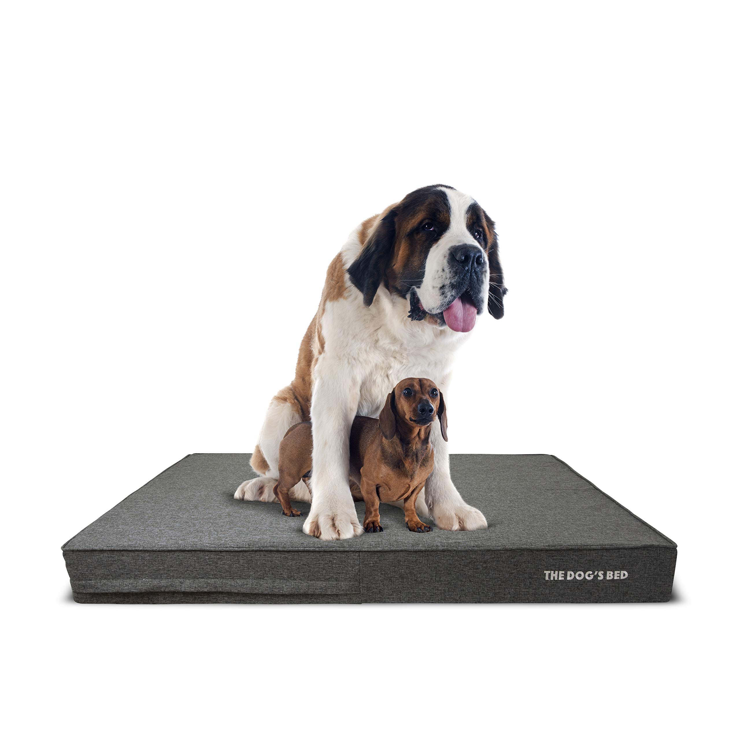 The Dog’s Bed Orthopaedic Memory Foam Dog Bed for XL Dogs, Waterproof Washable Cover, Anti-Slip Base, Calming Surface – CertiPUR-Certified Foam, Grey Plush, 15cm Thick — view 48