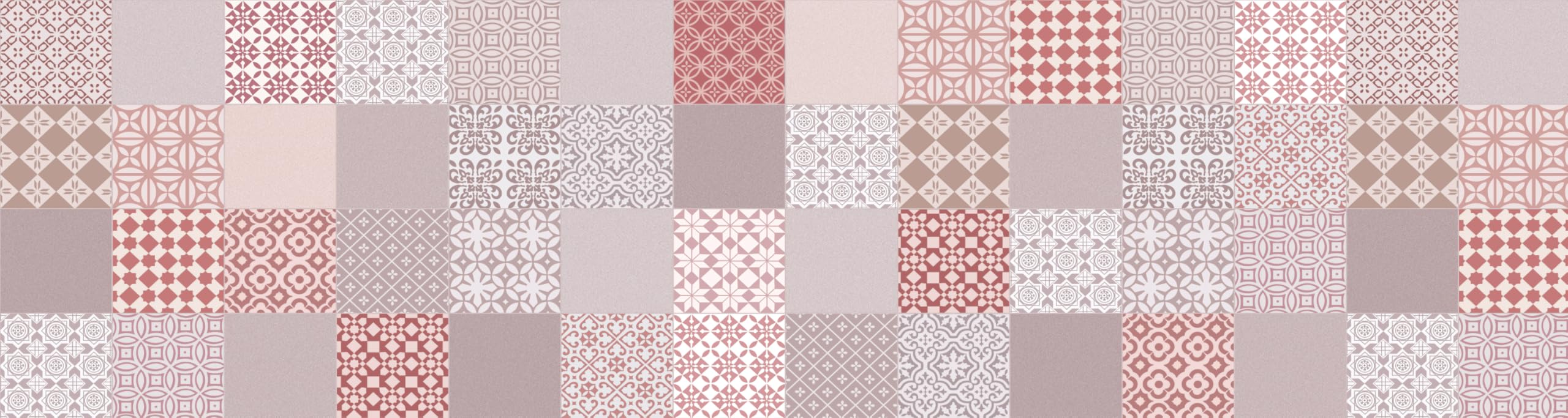Tapis en vinyle Rossana Rouge grand format 80 x 300 cm lavable