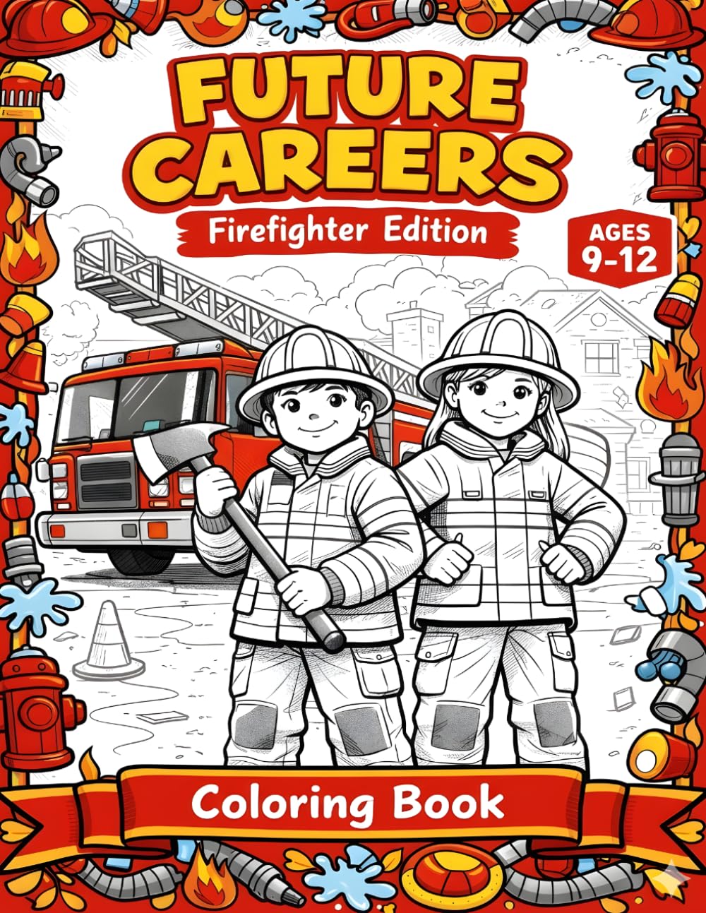 Future Careers: Firefighter Edition: Action-Packed Coloring Book for Kids Ages 9–12 | Rescue Scenes, Firefighter Gear & Creative Mandalas
