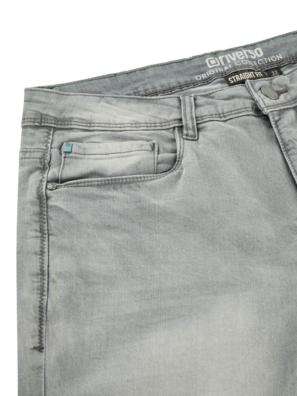 riverso Pantalones vaqueros para hombre RIVChris Straight Fit Jeanshose Algodón Denim Stretch Negro Azul Gris w29 w30 w31 w32 w33 w34 w36 w38