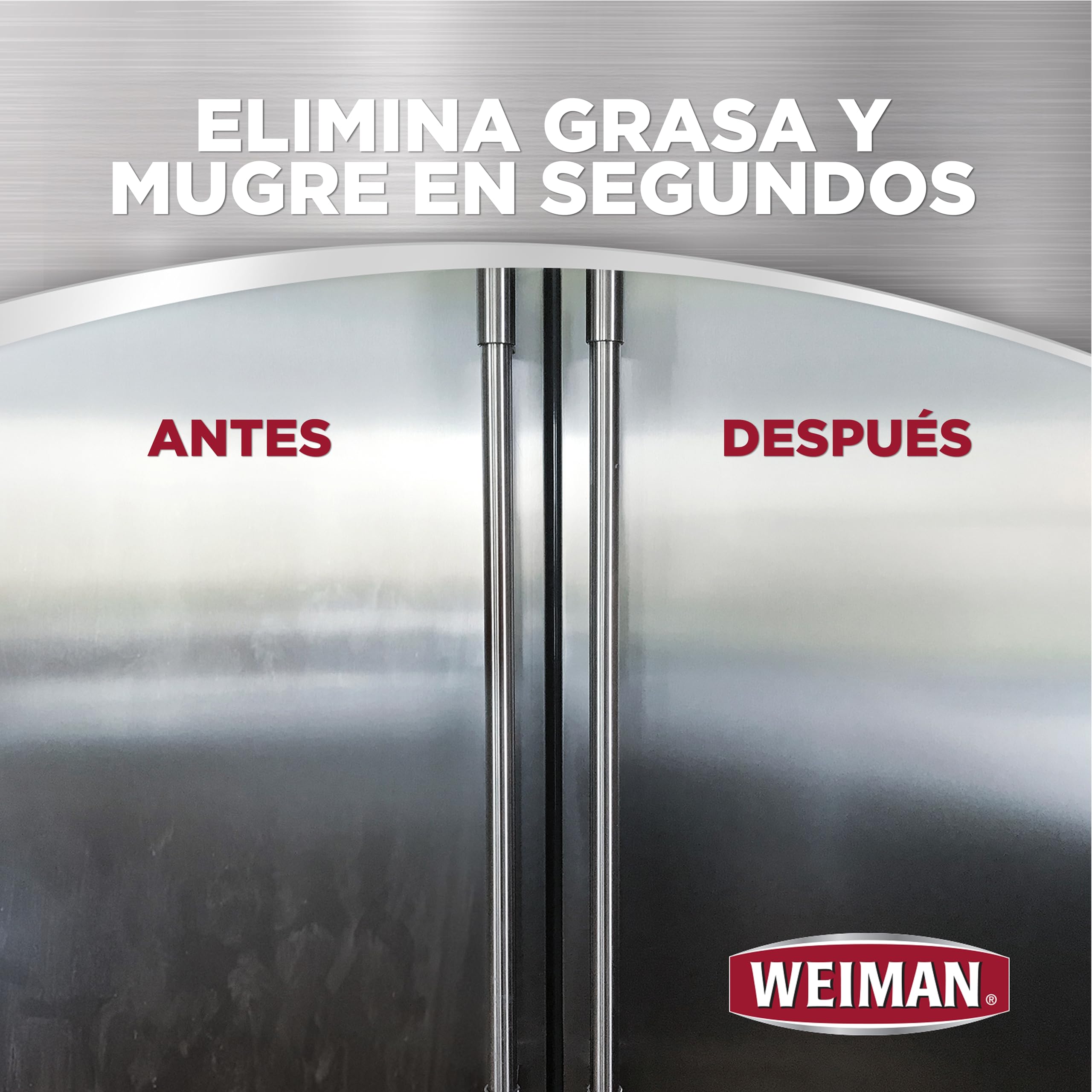 Weiman - Toallitas Limpiadoras para Acero Inoxidable - Limpiador para Electrodomésticos - Pack de 2