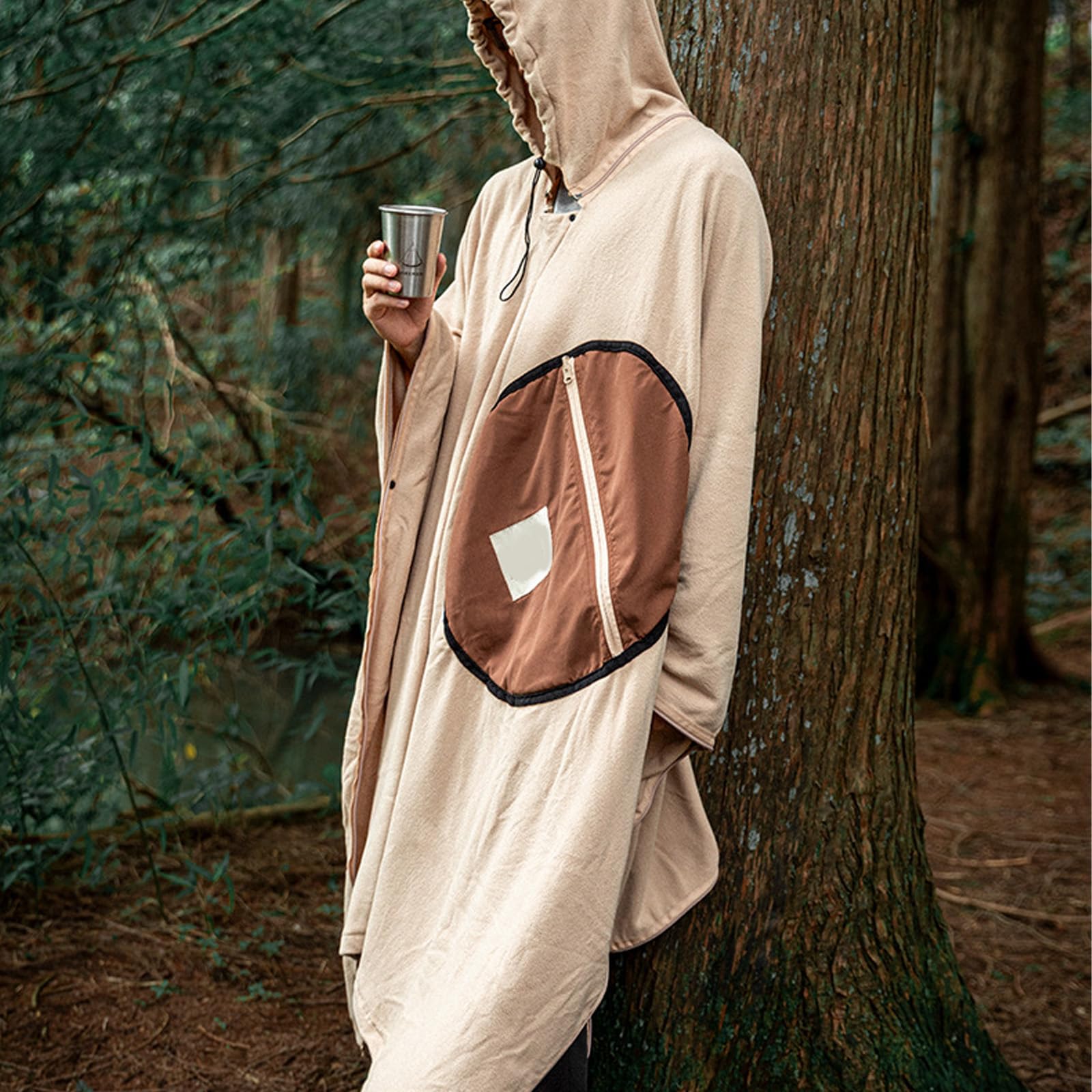 Práctico saco de dormir para emergencias, textura de forro polar, adecuado para supervivencia, camping, impermeable, aislante, plegable, saco de dormir multifuncional
