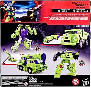 Hasbro Transformers Studio Series Constructicon Long Haul & Constructicon Hook (The Movie) İkili Aksiyon Figürü