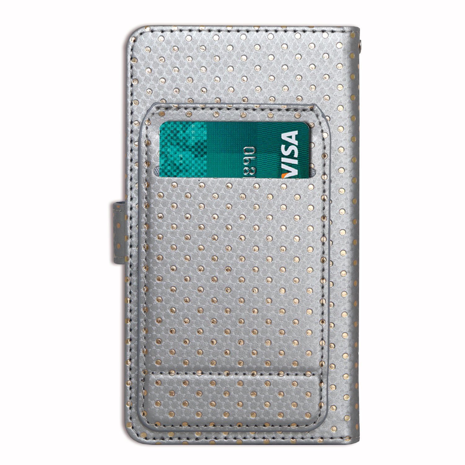 PH26 Custodia A Portafoglio In Ecopelle Per LG Optimus L7 P700 - Con Chiusura Magnetica E Slot Per Carte