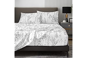 HYPREST Boho Sheets King: 1800 Thread Count Floral Bed Sheets