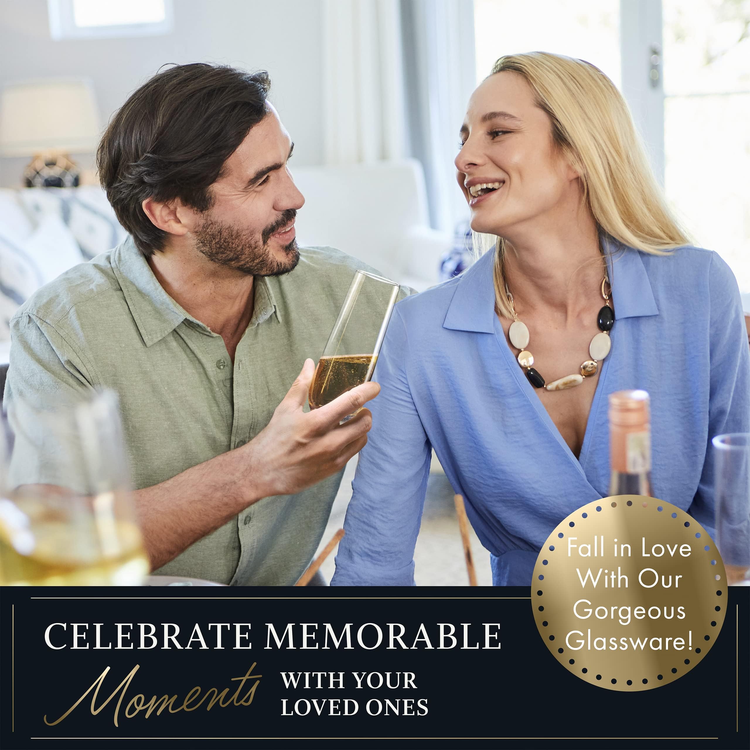 SECRET DE GOURMET Lot De 6 Flûtes à Champagne Lena 20cl