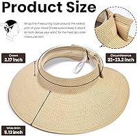 Vista 34 de Simplicity - Sombrero con protección solar UV UPF 50 para mujer, convertible en visera para playa