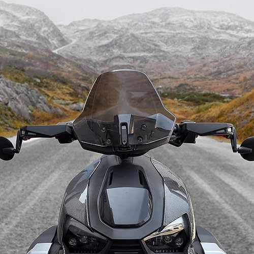 Miniatura 7 de Parabrisas delantero ajustable teñido oscuro para Can Am Ryker, parabrisas delantero duradero con revestimiento duro para Can-Am Ryker todos los