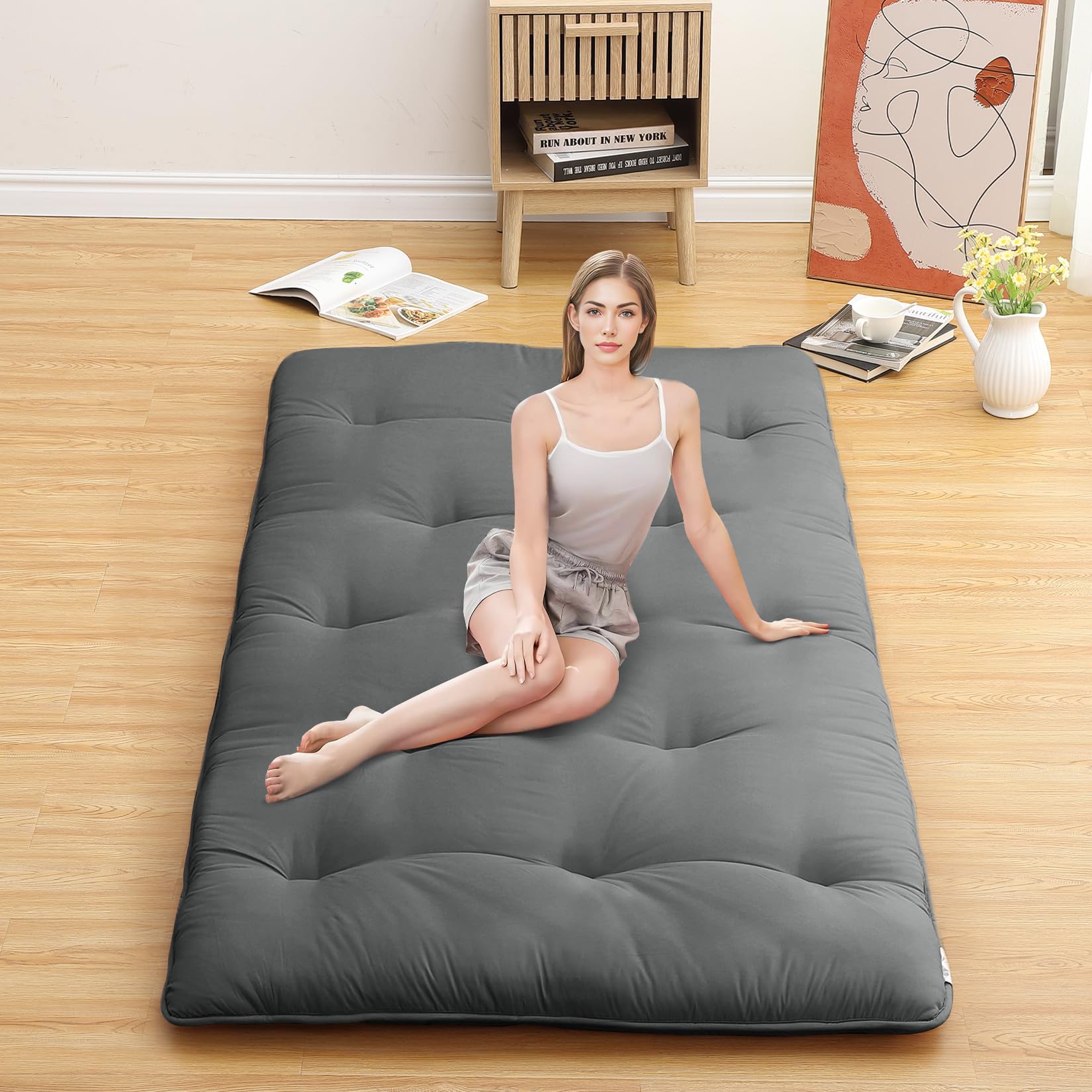 ROYGROW Japanese Floor Mattress Twin Size, Futon Mattress 39