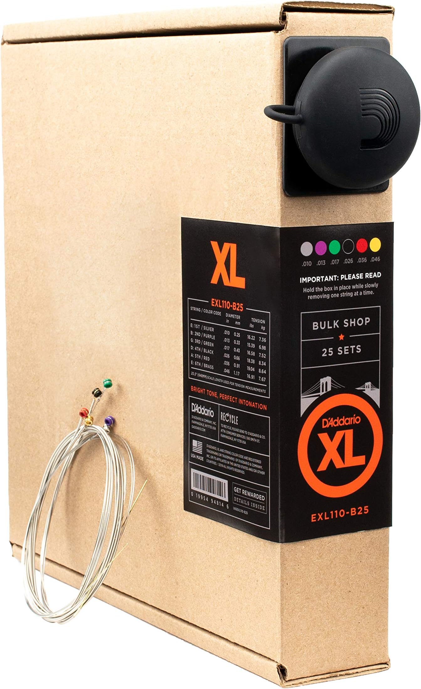 EXL110-B25 Nickel Wound Electric Guitar Strings, Regular Light, 10-46, 25 Sets