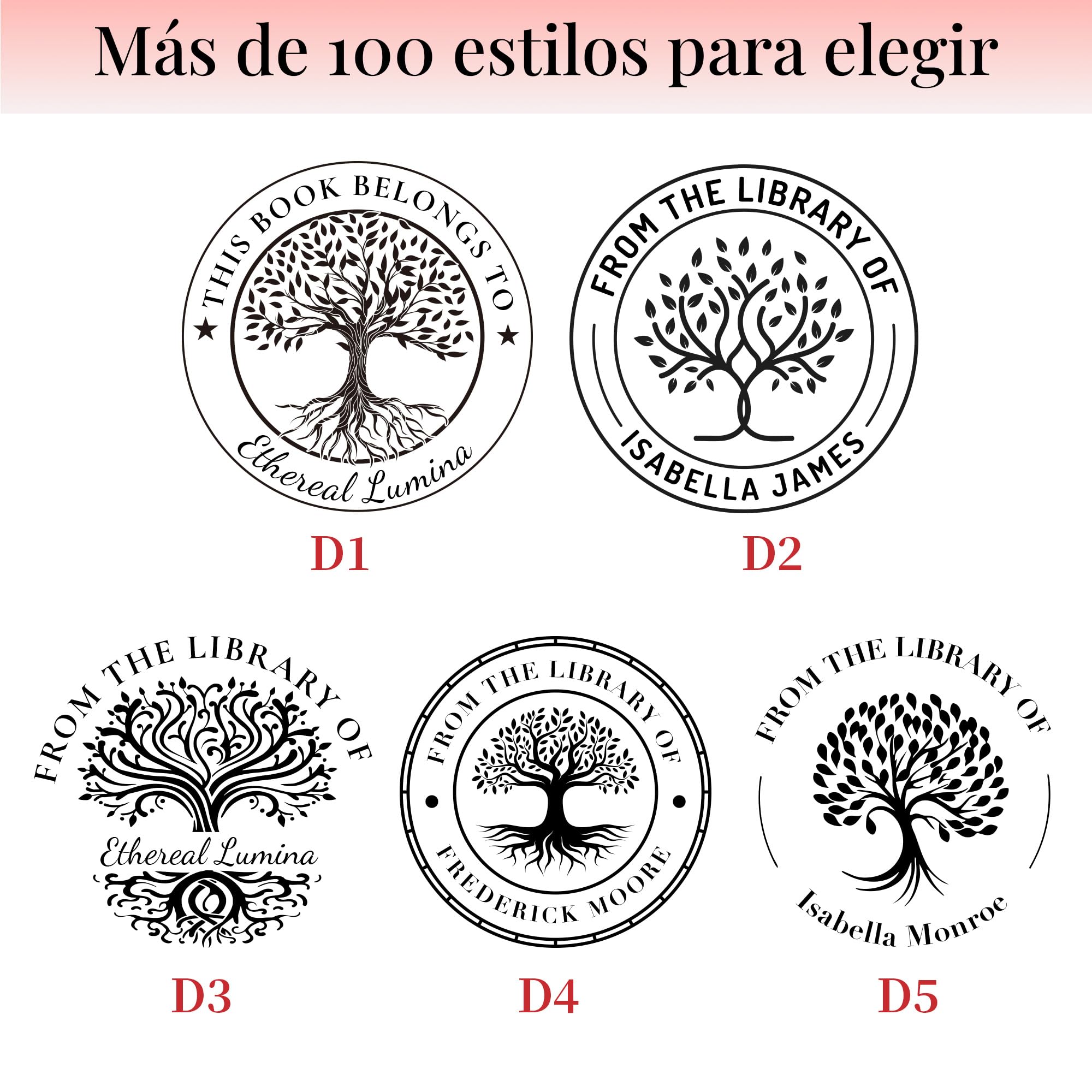 Easycosy Sello Libros Relieve Personalizado, Boda Embosador de Libros Ex Libris Personalizado, Sello en Relieve Personalizado con Nombre, Embosser para Libro