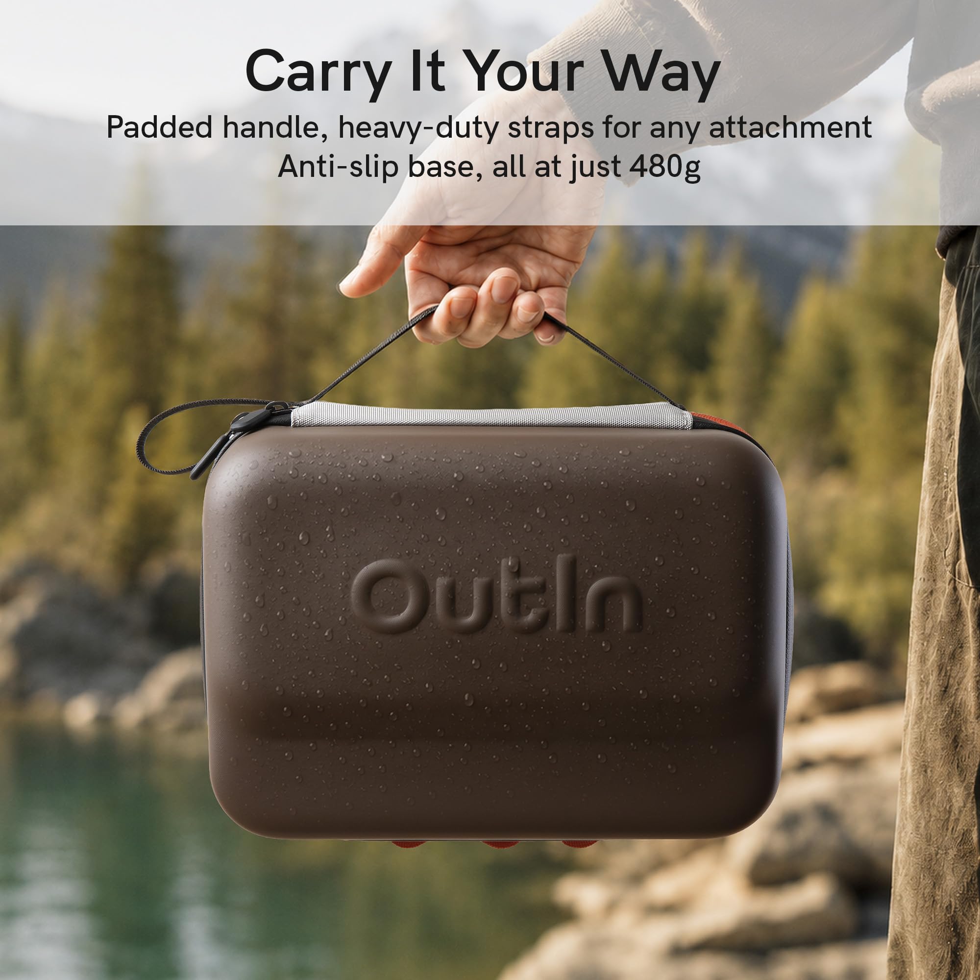 OutIn Étui de Protection EVA Plus, Compatible Double Appareil – Étui Rigide de Voyage, Imperméable & Anti-Saleté, Organiseur Outdoor avec Sangles Internes, pour OutIn Nano, Mino & Fino