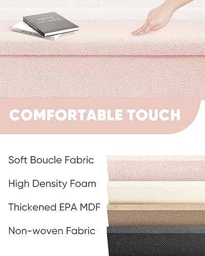 Miniatura 81 de B FSOBEIIALEO Cubo otomano de almacenamiento pequeño Sherpa otomano otomano, otomanas plegables y portátiles, piel de peluche sintética, color