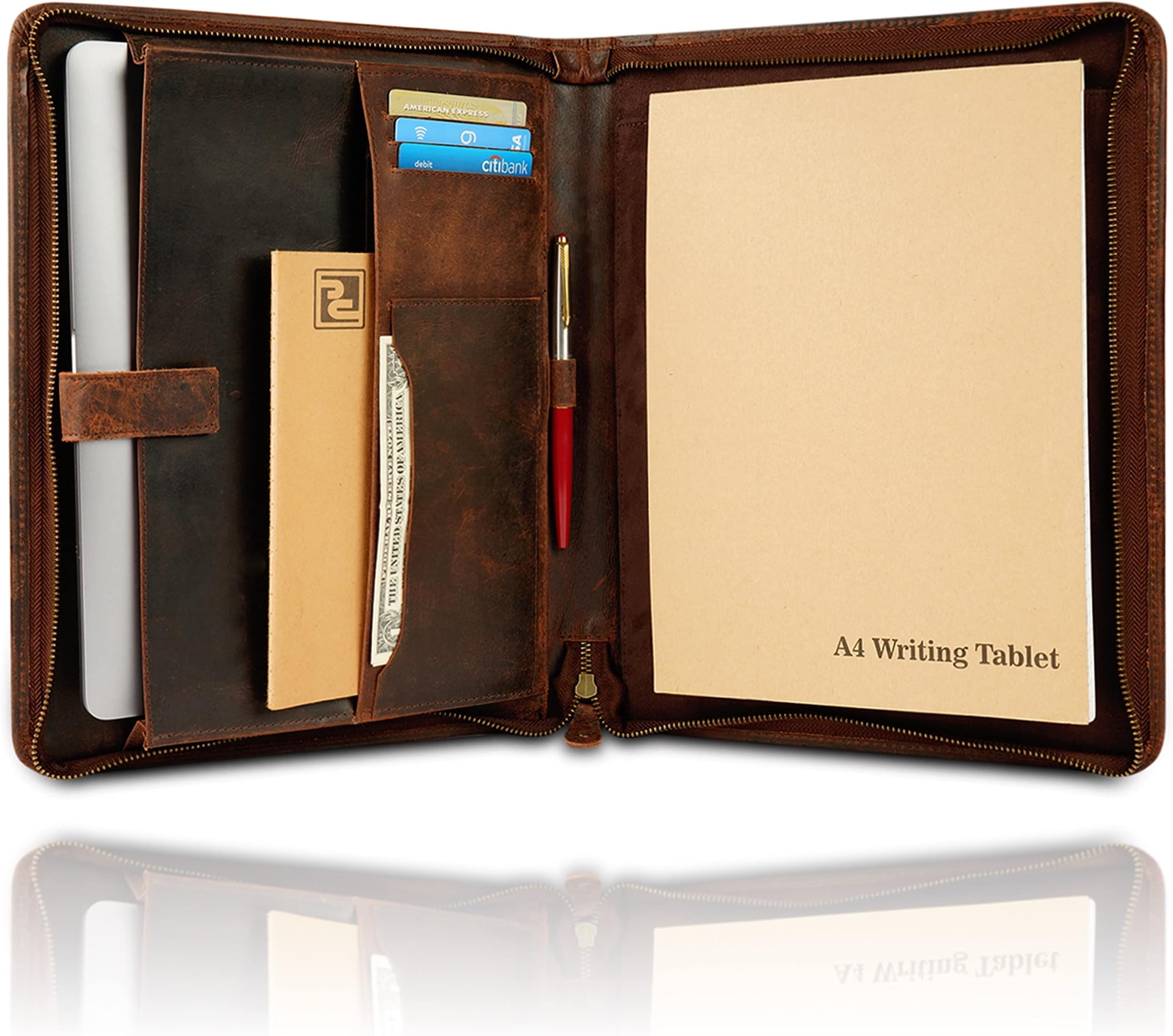 Zipper padfolio, Leather padfolio, Business Portfolio