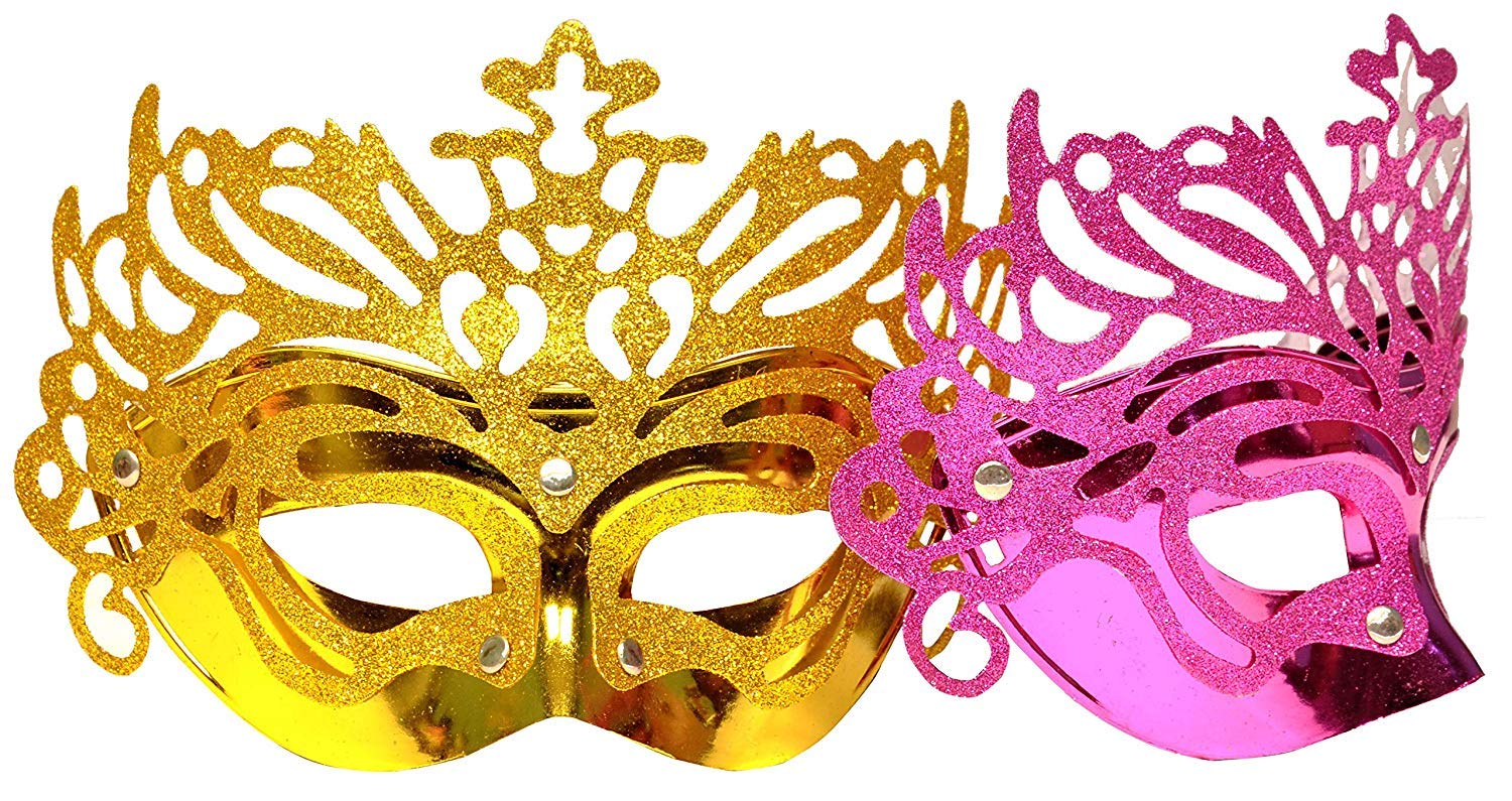 Funcart Masquerade Mask for Men & Women Ultralight Metal Mask Shiny Metal Glitter Venetian Pretty Party Evening Prom Ball Mask-Pack of 3 (B016KSH530) Amazon Price History, Amazon Price Tracker