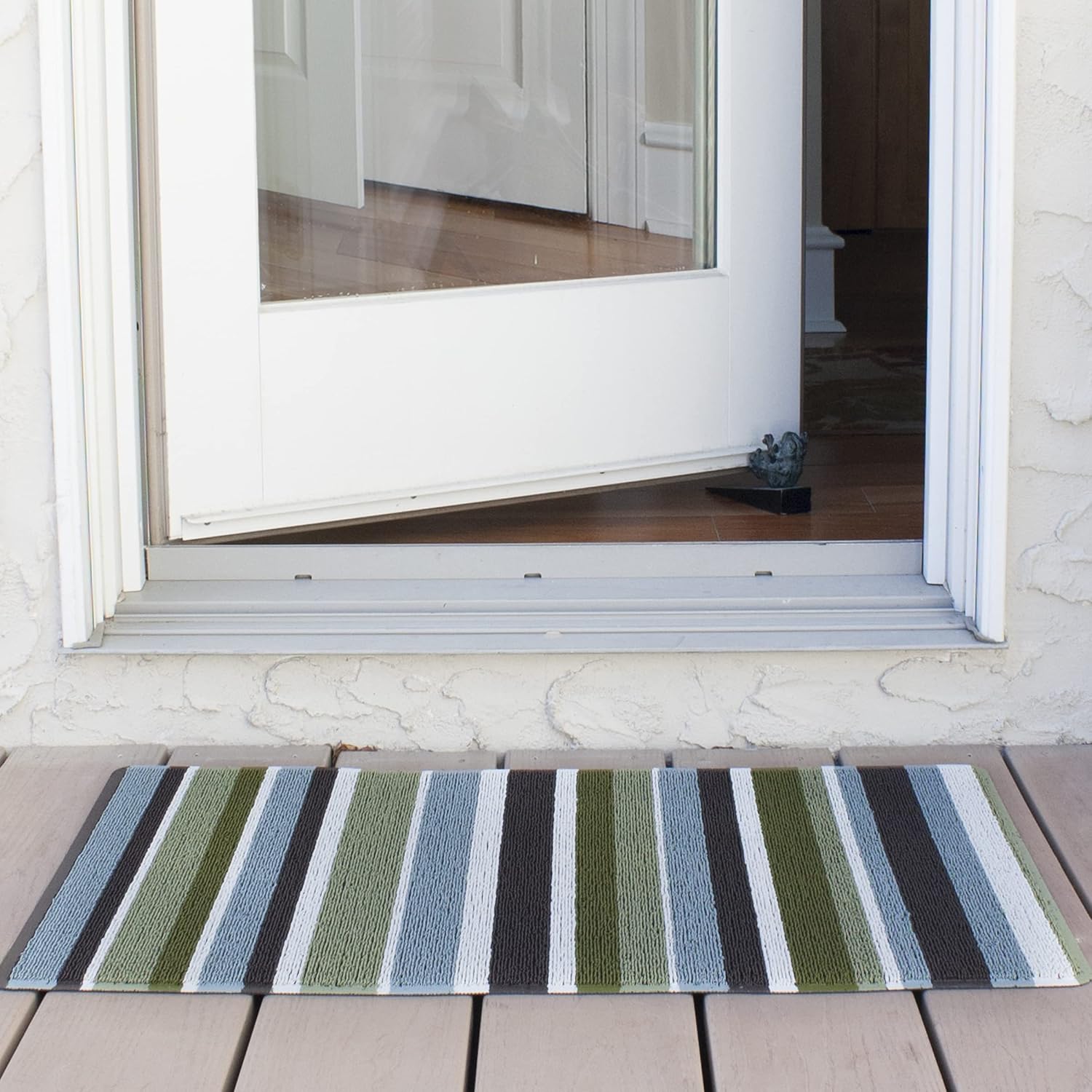 Ritz Premium All-Weather Tufted Rug, 18" x 29" x 1", Skid-Resistant, Stain-Resistant, Indoor and Outdoor Patio Doormat for Pool, Garage, or Entryway, Green