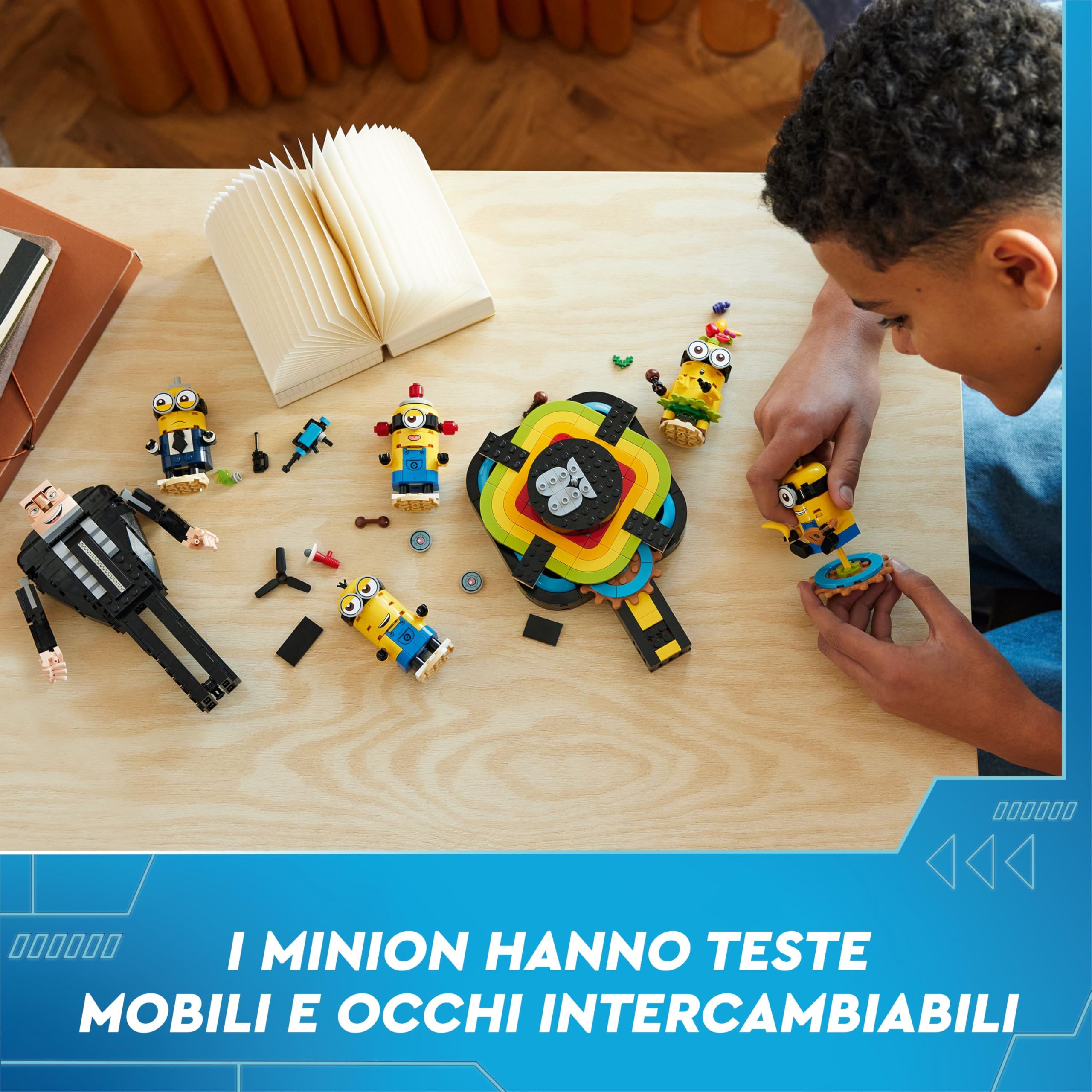 LEGO Cattivissimo Me Gru e Minions in Mattoncini, Set dal Film della Illumination, Personaggi da Costruire che Danzano, Giochi Creativi per Bambine e Bambini da 9 Anni, Regalo da Esposizione 75582