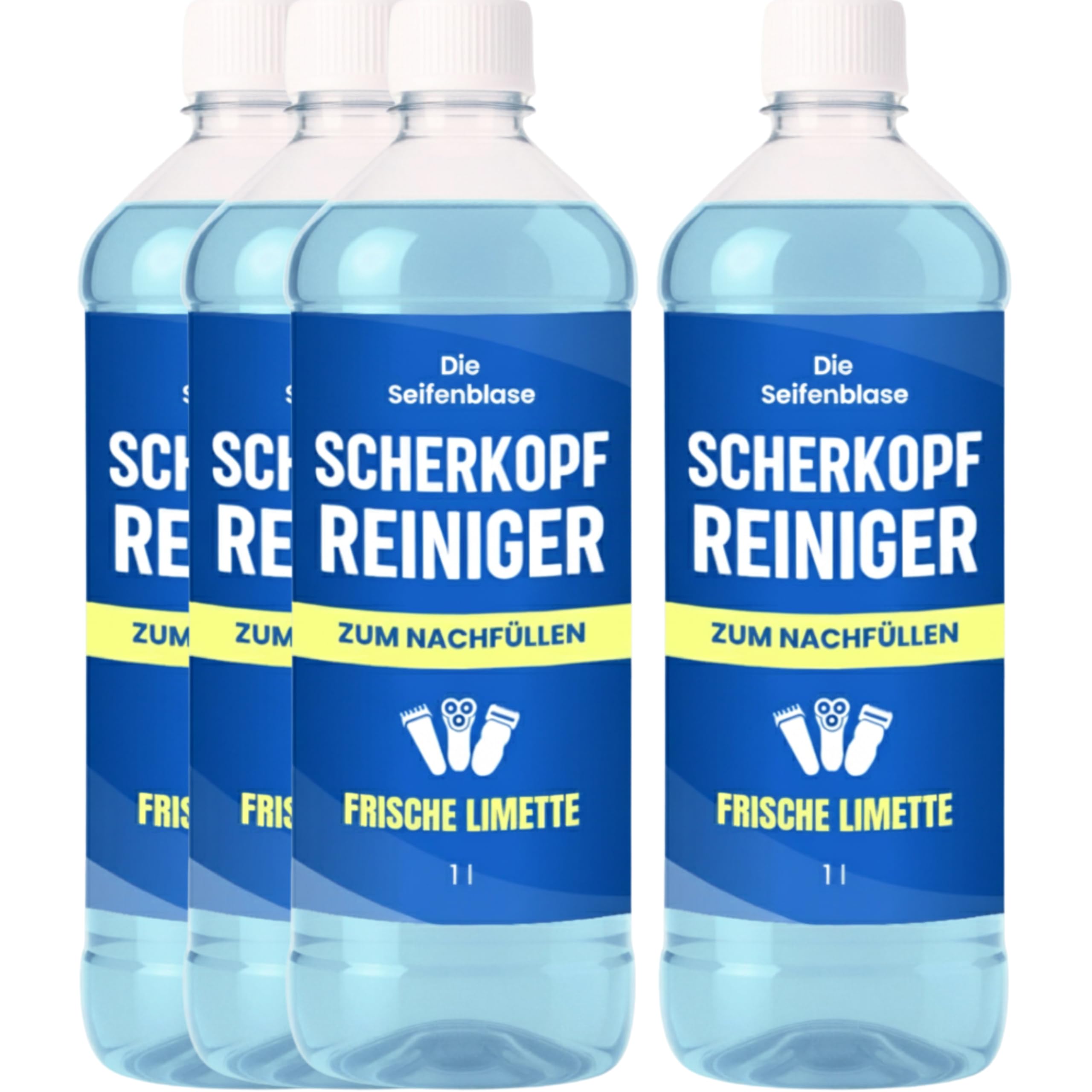 Cleanerist, shaving head cleaner, suitable for the razors by Braun Clean and Renew Synchro Activator and Pulsonic Series 3, 5, 7, 8, 9, 4 x 1 litre