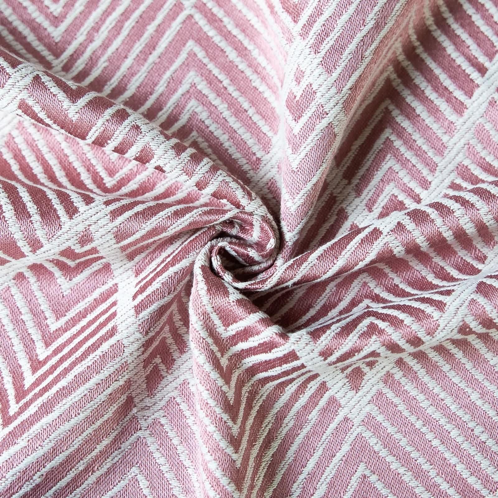Czerwony obrus prostokątny, 55 W x 70 L cm, poliester, falowane paski z frędzlami, obrus kuchenny