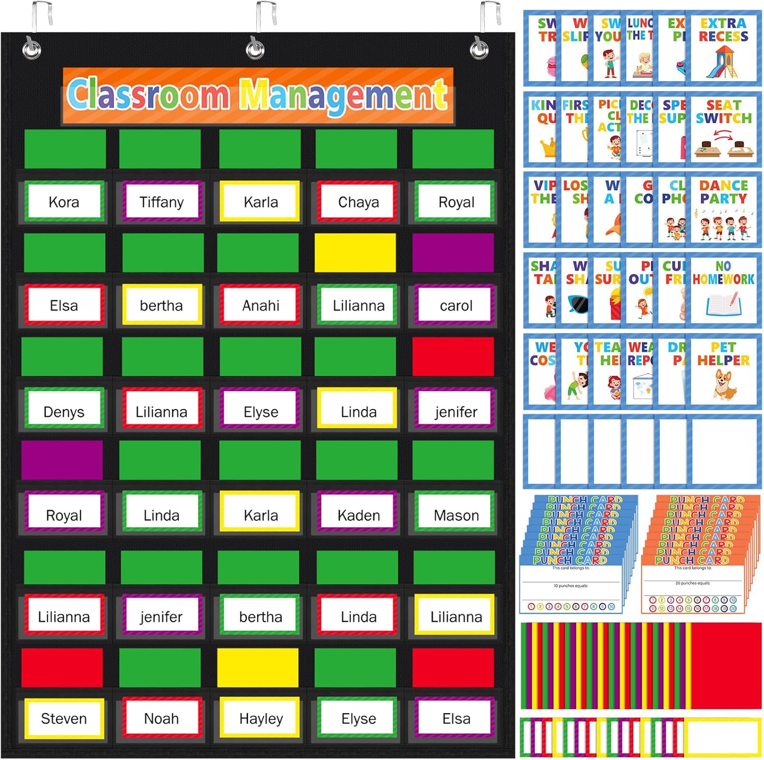Pajean 253 Pcs Student Behavior Pocket Chart for Classroom Behavior Management Resources Track Reward Bulletin Board Customizable Class Jobs for Home Preschool Daycare Back to School Teacher Supplies Pajean 253 Pcs Student Behavior Pocket Chart for Classroom Behavior Management Resources Track Reward Bulletin Board Customizable Class Jobs for Home Preschool Daycare Back to School Teacher Supplies