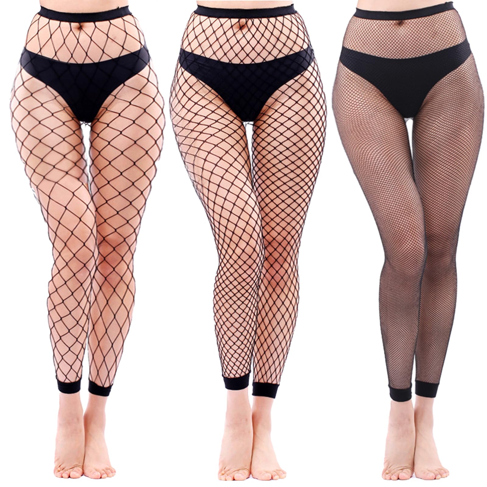 DGUSO Strass Mesh Pantalon Serré Collants, Bas Résille Brillants
