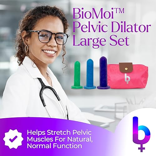 Miniatura 3 de Dilatadores pélvicos de silicona con protección plateada  Sistema de 3 kits para mujeres y hombres  Apoya la salud pélvica, proporciona protección y