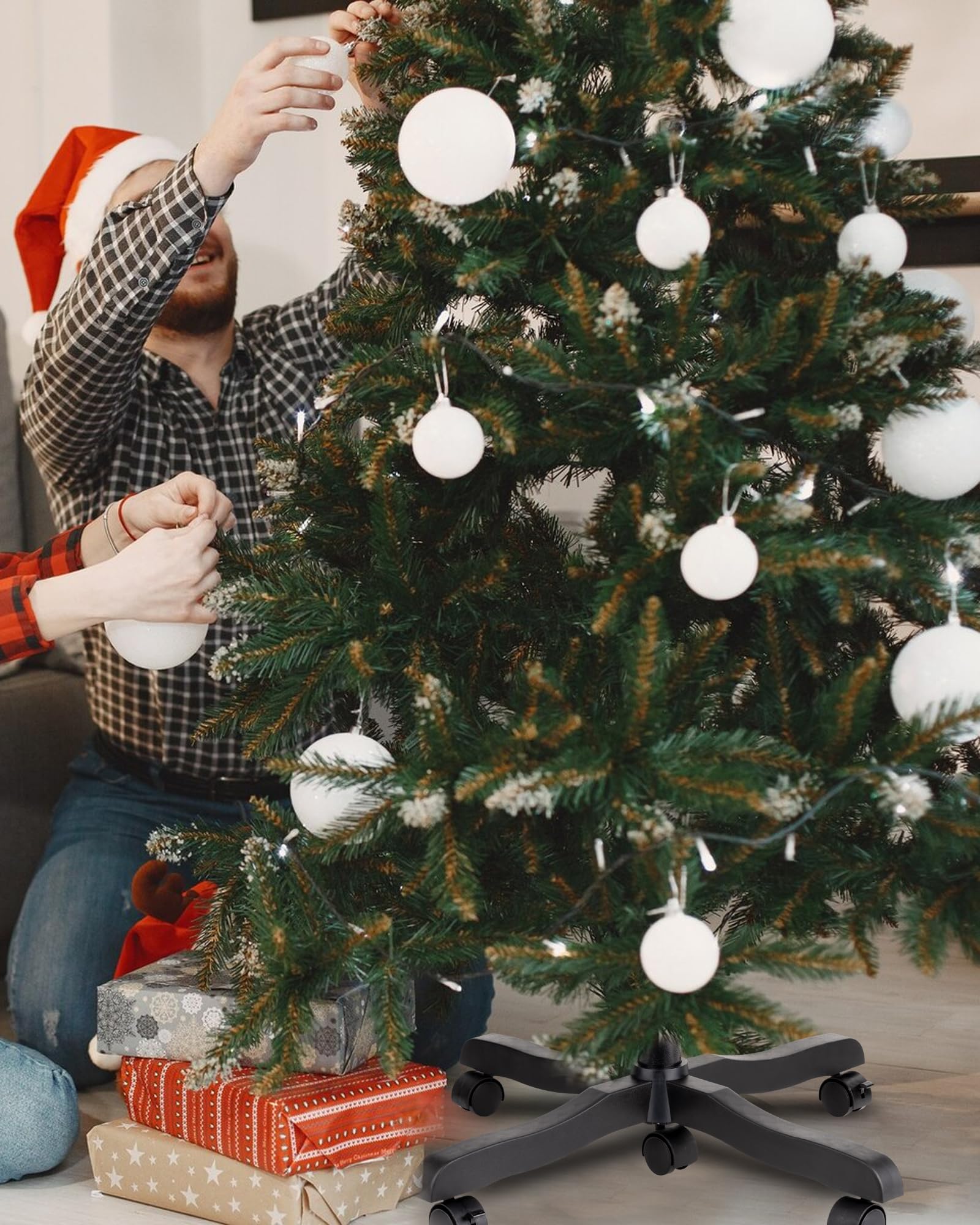 Base Supporto Per Albero Di Natale Universale - Verde, Diametro Foro 3.4 Cm, Per Alberi Fino A 240 Cm - Foto 6