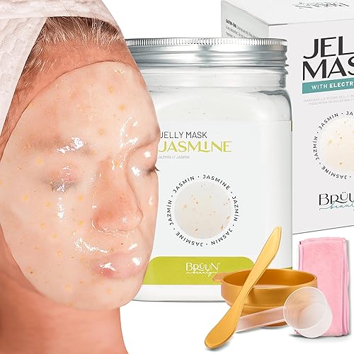 Miniatura 1 de BRÜUN Mascarilla de gelatina de jazmín para el cuidado de la cara, un tarro de máscara de goma de 23 onzas líquidas para 30 a 35 tratamientos, un