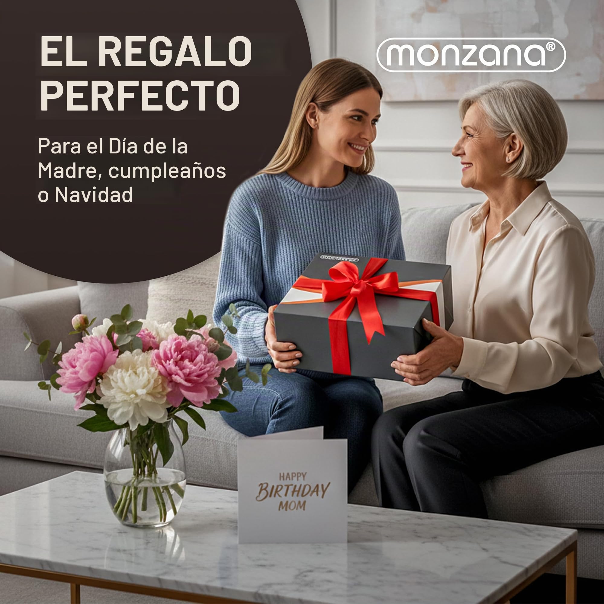 Monzana Manta Eléctrica Térmica 150x80cm Calientacamas eléctrico 60W Lavable Blanca 3 Niveles de Calor