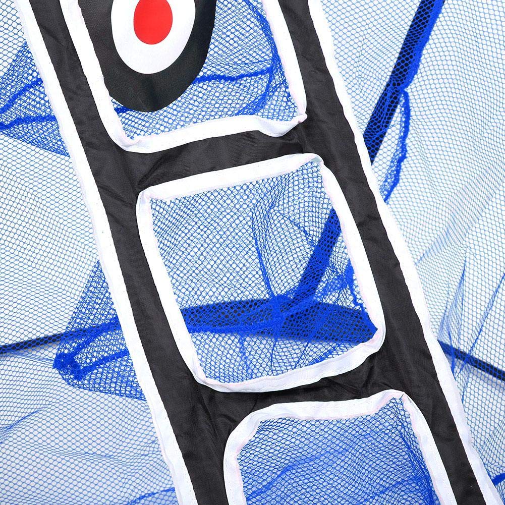 RiToEasysports Filet de portatif Chipping Net Target Net pour la Pratique intérieure/extérieure(Noir + Bleu)