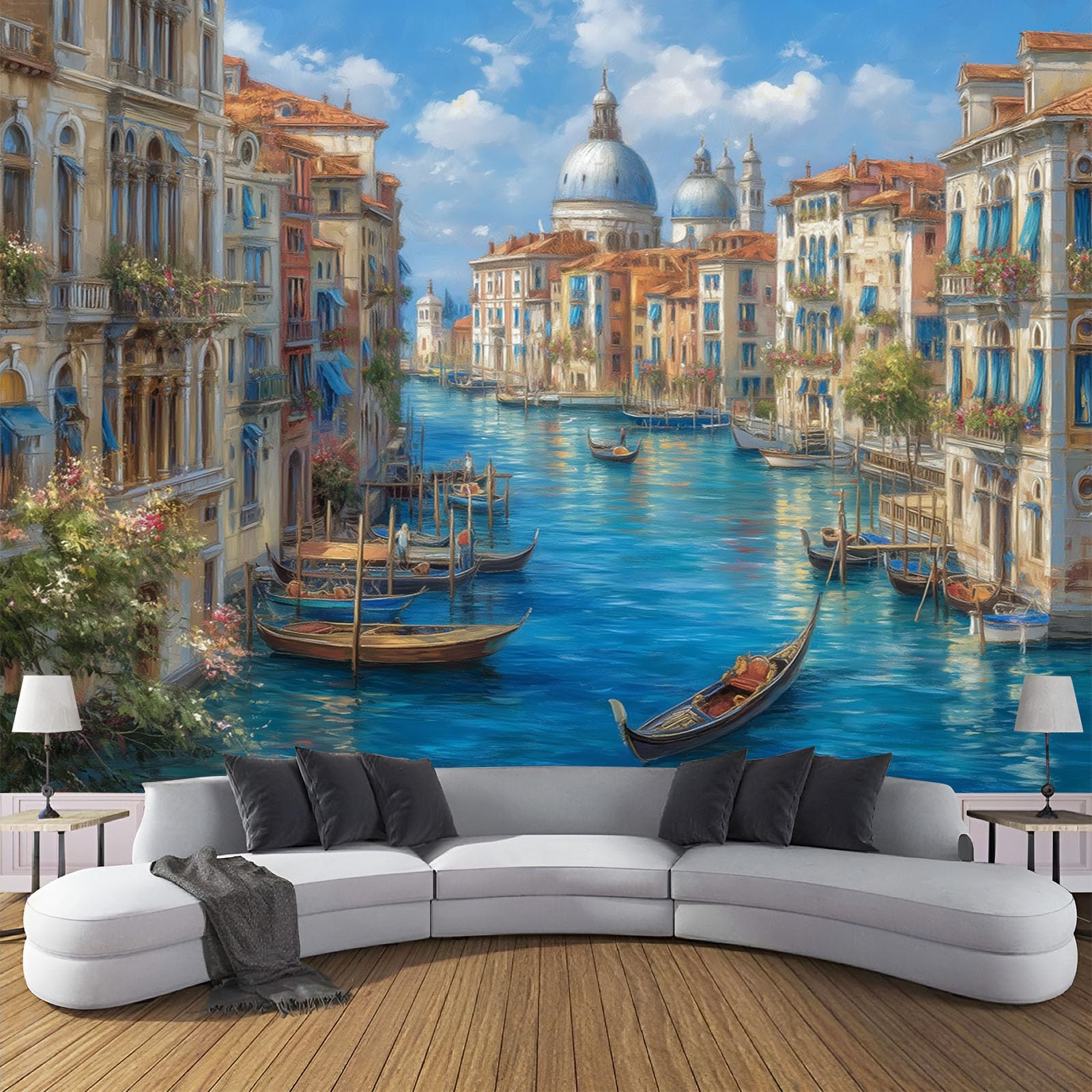 Papier peint Venise 300x210cm pour agrandir salon et chambre
