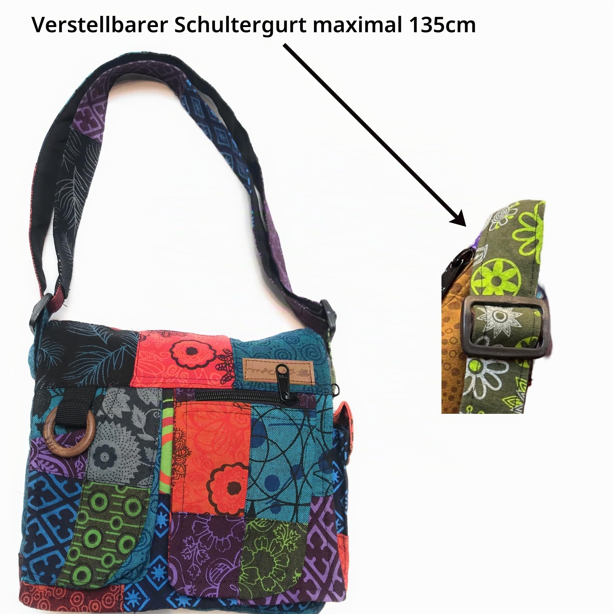 Damen Umhängetasche aus Baumwolle Ethnic Indian Style