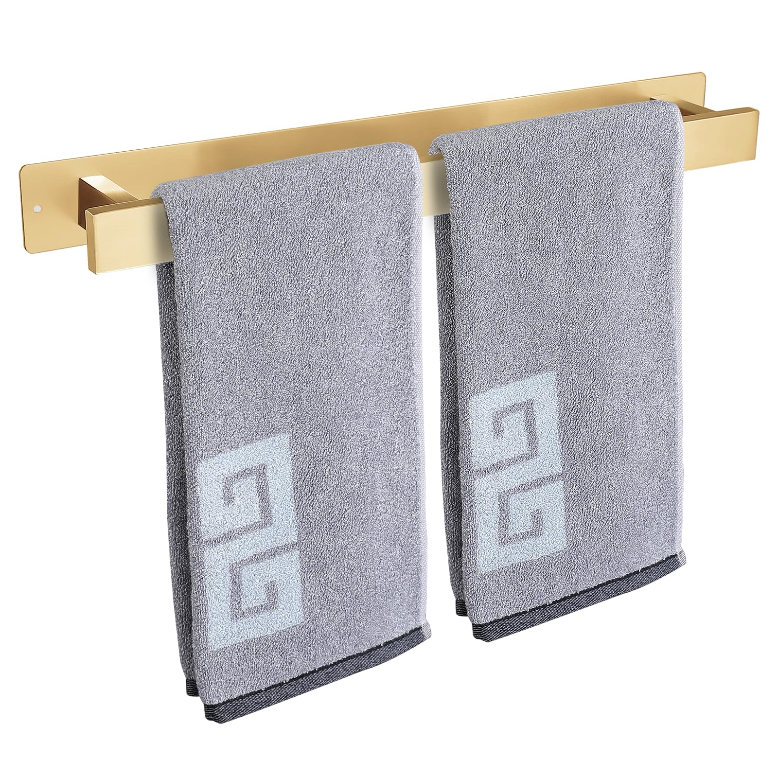 Portasciugamani Da Bagno Cromato 40cm - Acciaio Inox, Autoadesivo O A Vite, Fino A 6kg - Foto 3