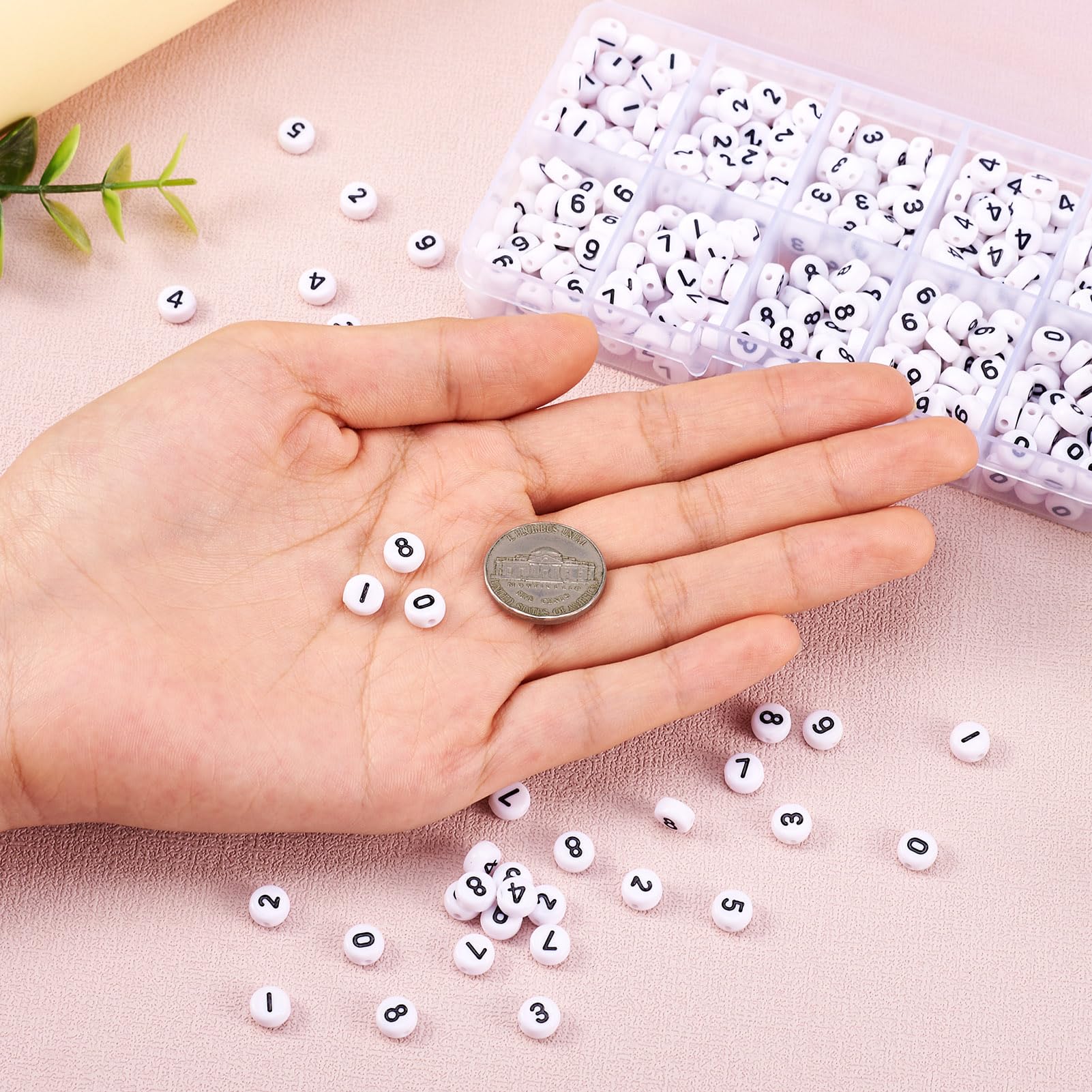 Lot De 40 Perles Intercalaires En Acrylique 7x5 Mm - Pour Bijoux DIY, Créations