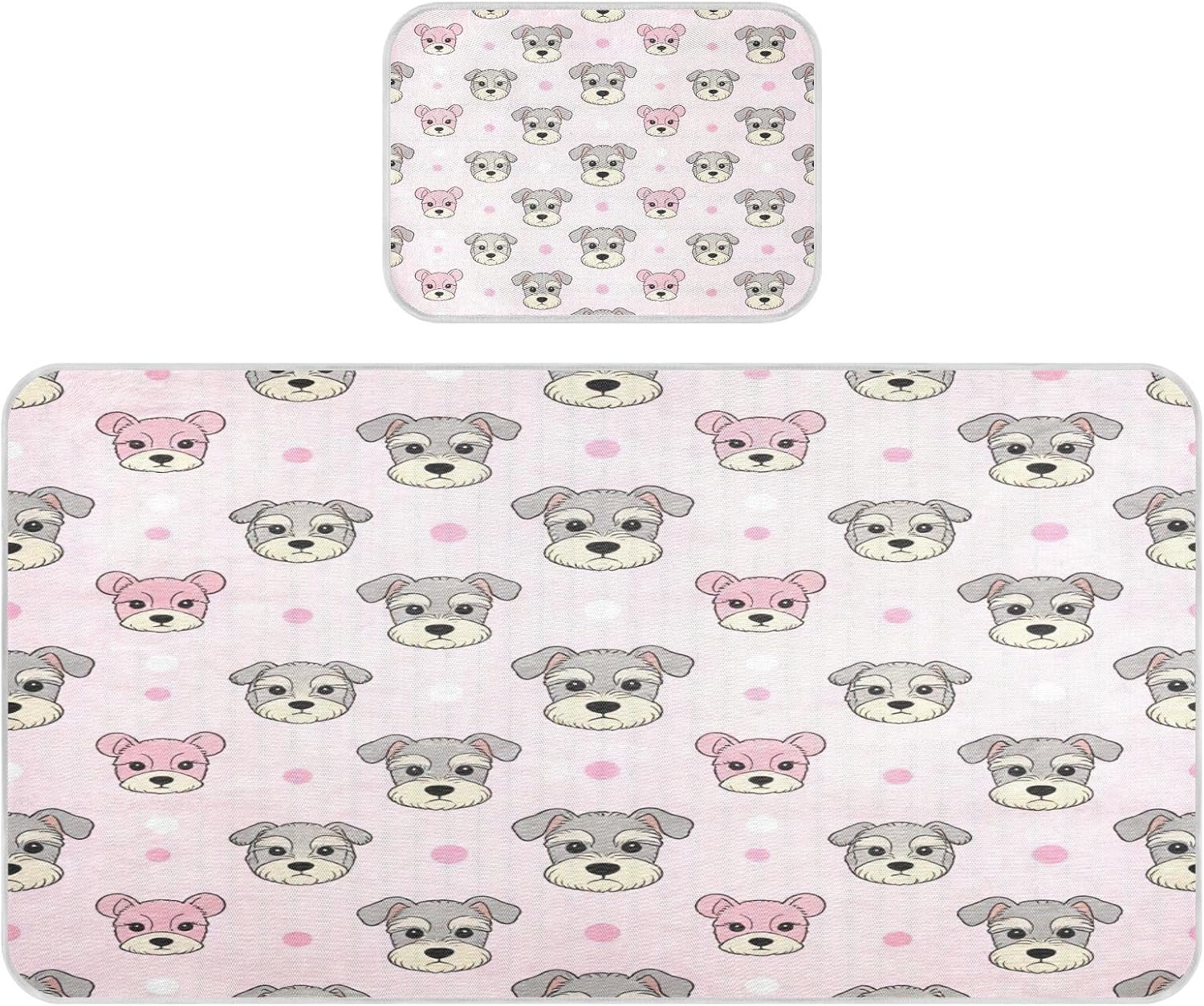 Cooling Baby Mattress pad Waterproof 28" x 52" Absorbent Cute Dog Face Puppy Dog Training Pads for Kids, Adult