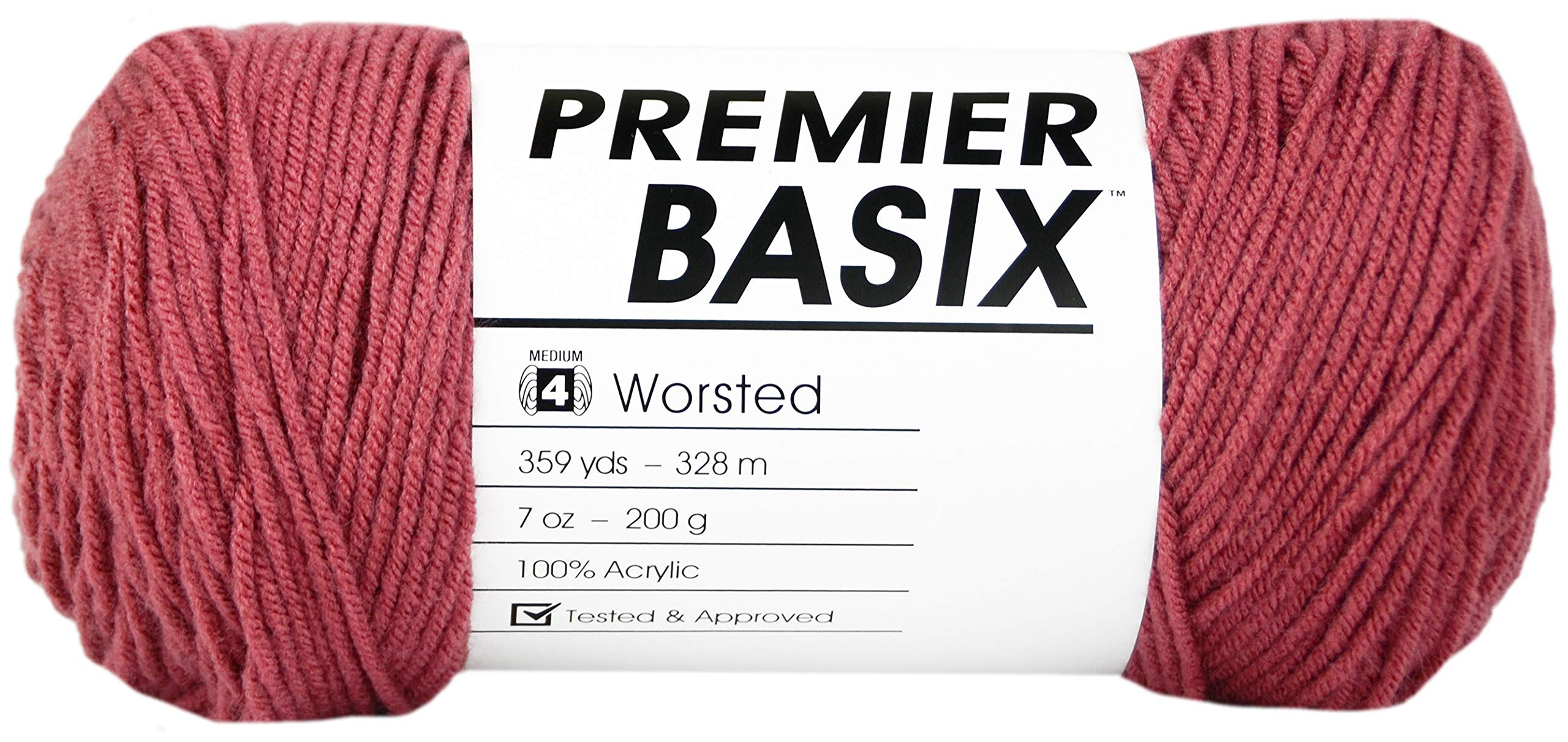 Hilo Basix Premier Yarns rosa de talla única para tejer ropa comoda de diario