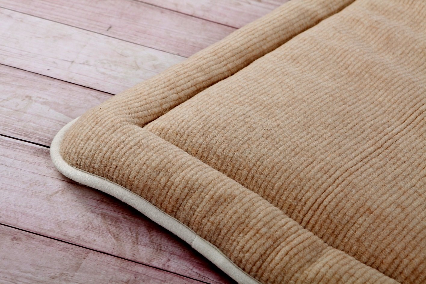 Merino Wool Pościel naturalna dwustronna nakładka na materac Perugiano 100% wełna merynosowa gruba, bawełna podkładka 60 x 120 cm z wełną. Naturalna pościel dla niemowląt. Idealny na prezent