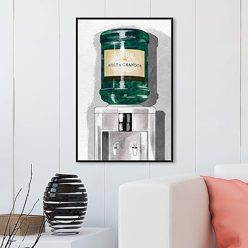 Miniatura 9 de The Oliver Gal Artist Co. Drinks and Spirits - Lienzo decorativo enmarcado para pared, diseño de champán para el hogar, 20.0 x 30.0in, verde, gris