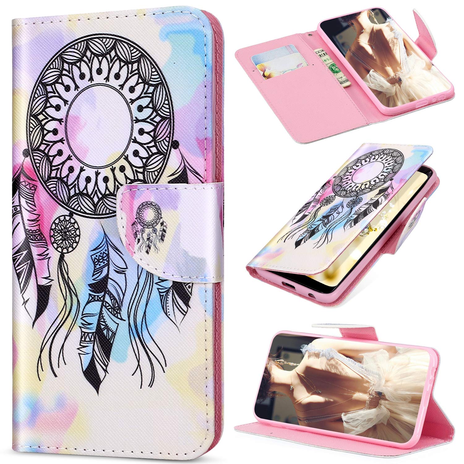 Saceebe Compatible with Case Cover Xiaomi Mi 9 Attrape-rêves Dream Catcher