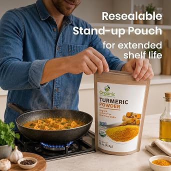 OSR - Organic Turmeric Powder with Curcumin | 16oz or 454g | USDA Organic and Non-GMO | 100% Raw and Natural