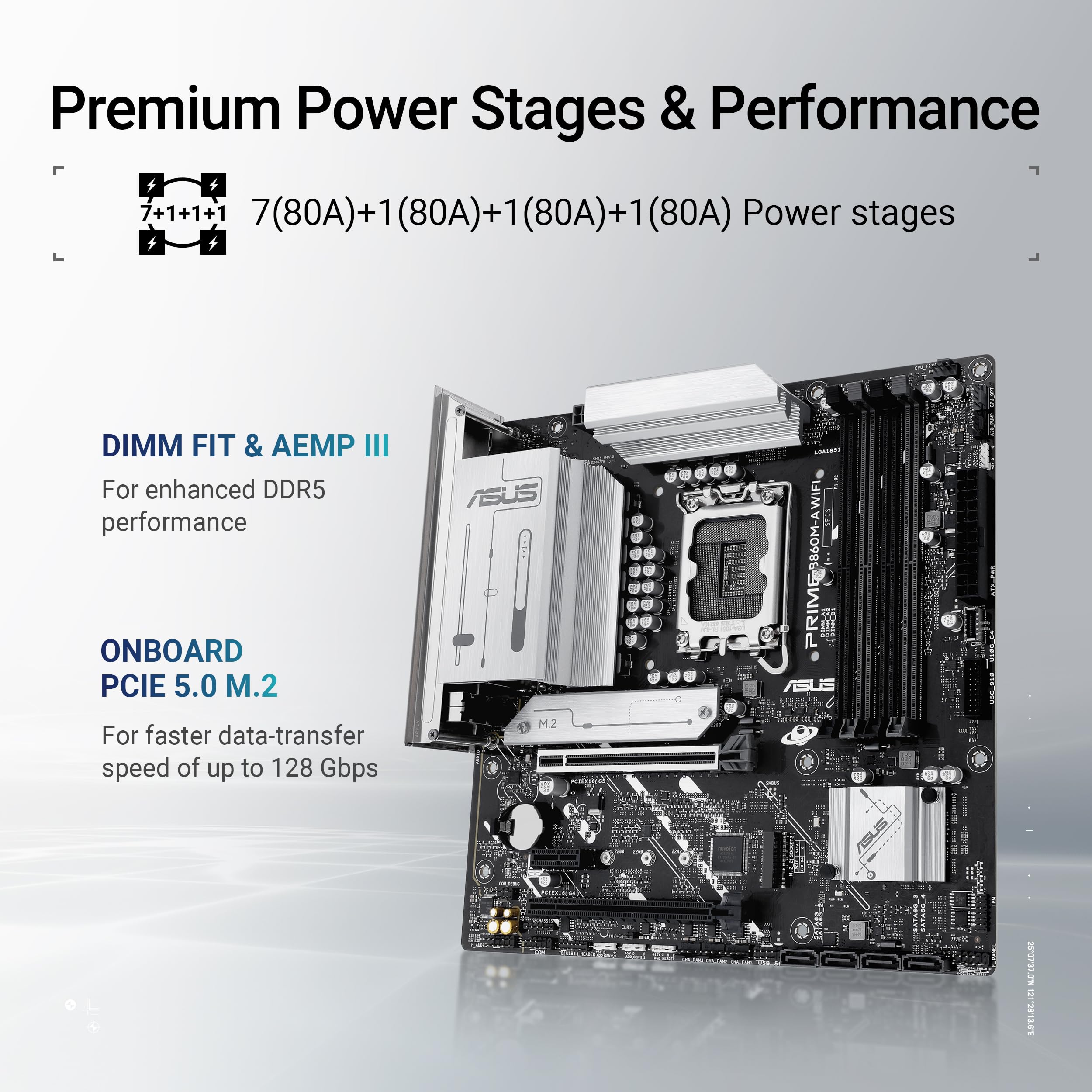 ASUS Prie Z890-PLUS WiFi – Carte ère Gaing Intel ATX (DDR5, 10 1 2