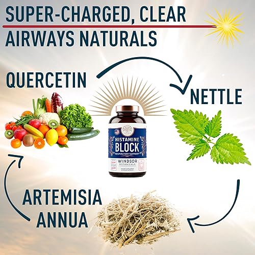 Miniatura 2 de Bloqueador de histamina para alergias Quercetina, flavonoides de ortiga picante, tabletas antihistamínicas naturales Suplementos de alivio de