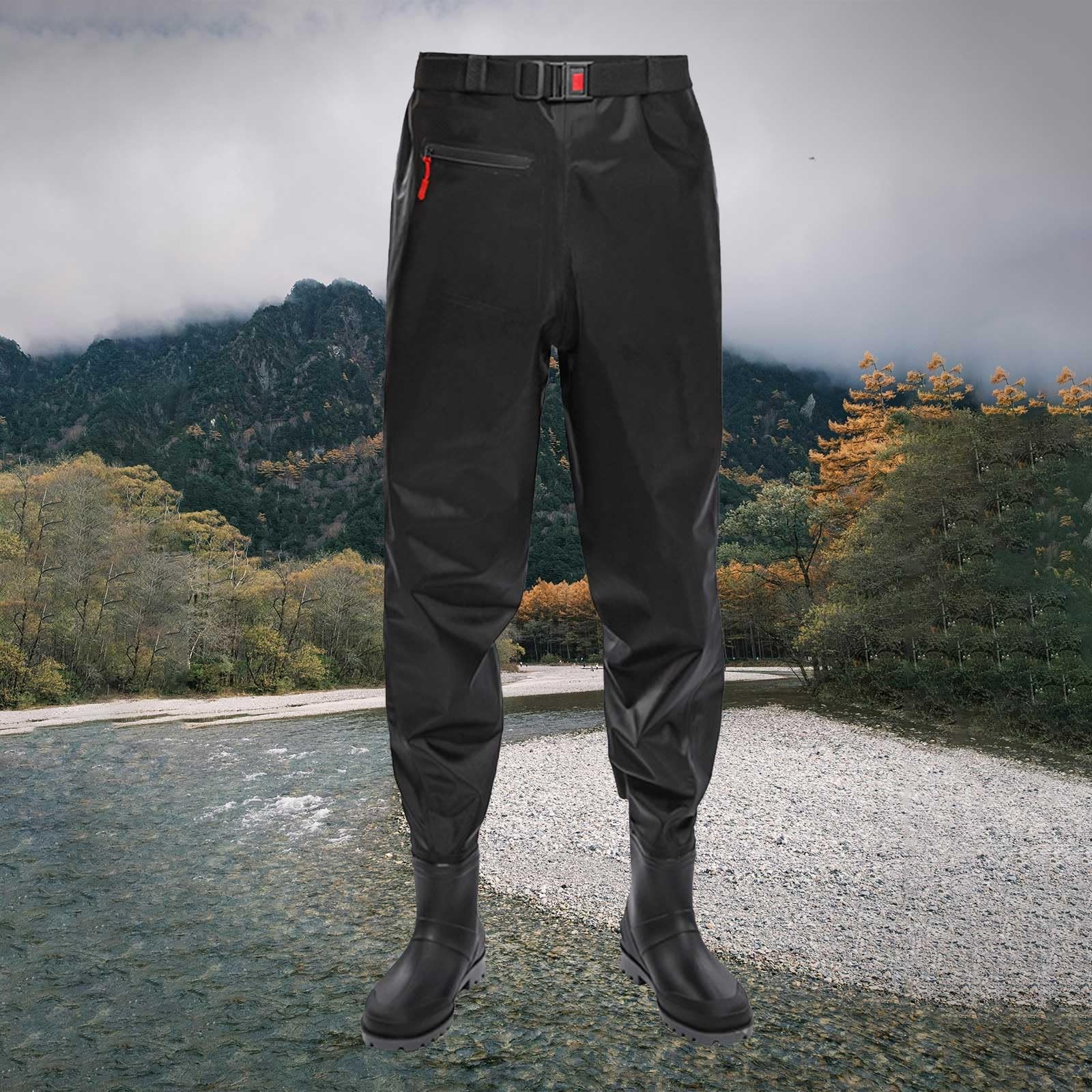 Trampolieri da pesca alti fino alla vita, pantaloni da pesca per uomini e donne, stivali da pesca con tasche con cerniera, stivali da pesca traspiranti con stivali per pesca a mosca, caccia alle