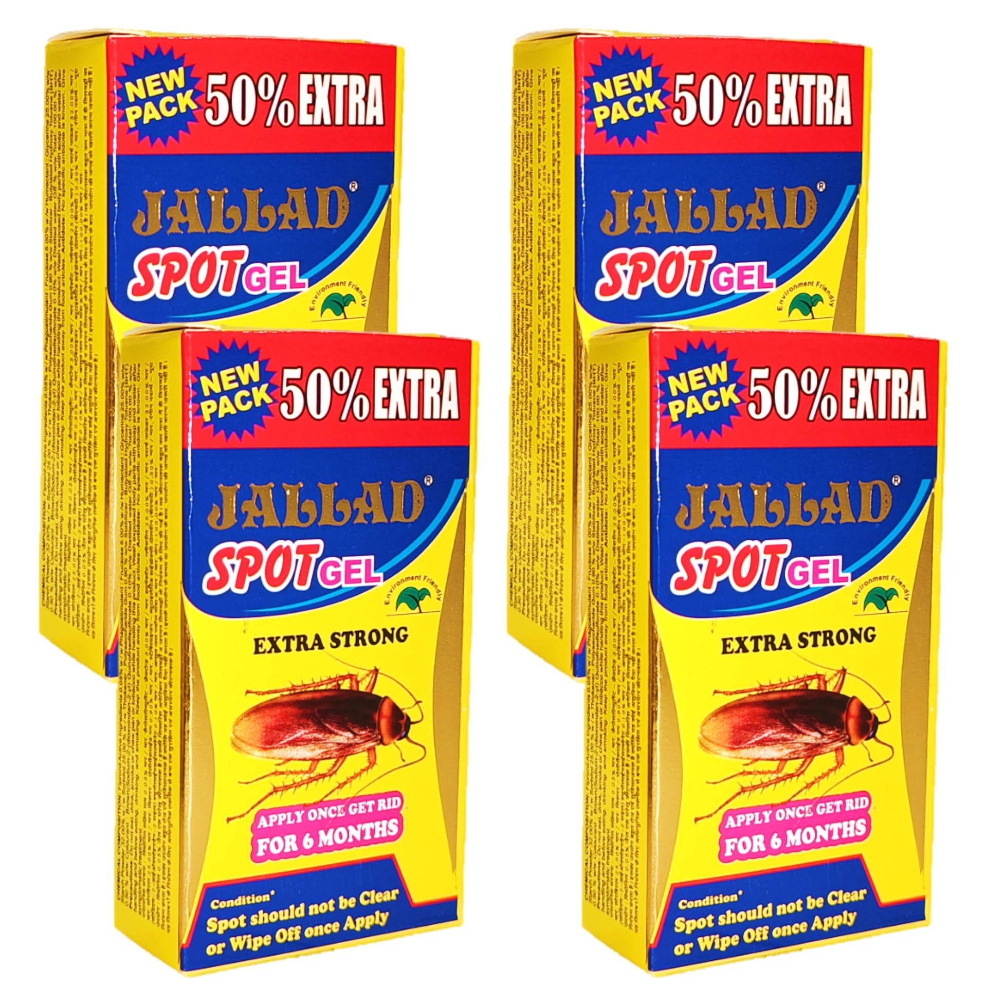 JALLAD SPOT GEL Cockroach Gel Super Power Formula Spot Gel Economy Pack 40m, (Pack Of 4)