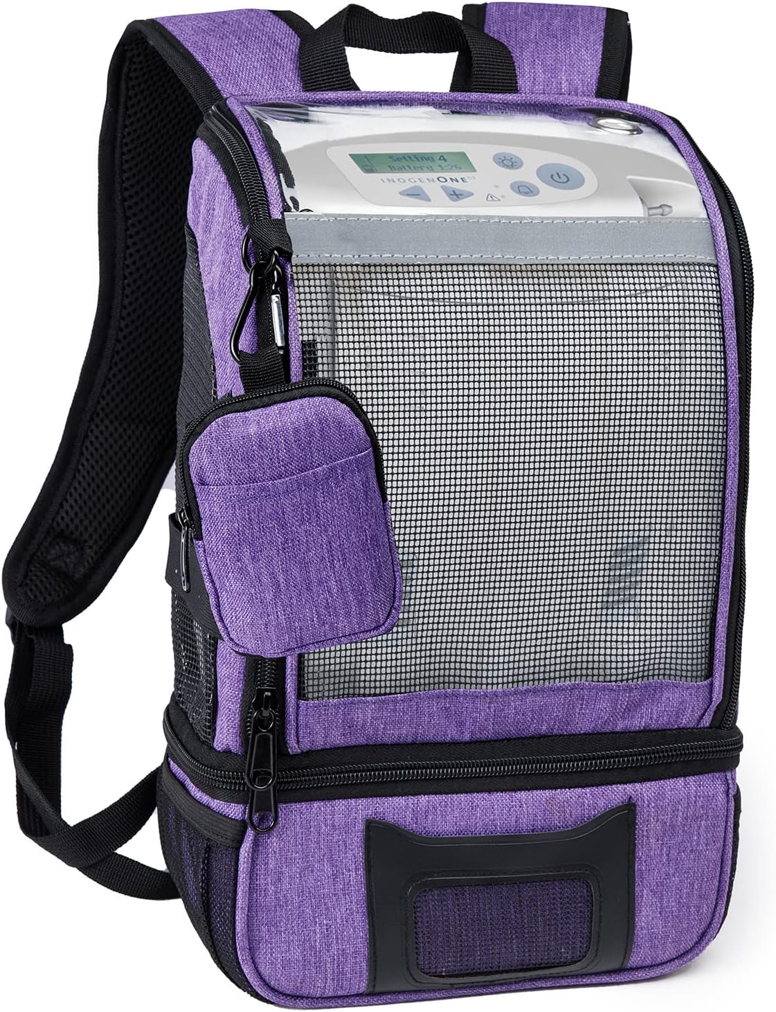 BAGSFY Portable Oxygen Concentrators Backpack Compatible with Inogen One G3 & Inogen One G5, Lightweight Oxygen Machine Carrying Bag (Purple)