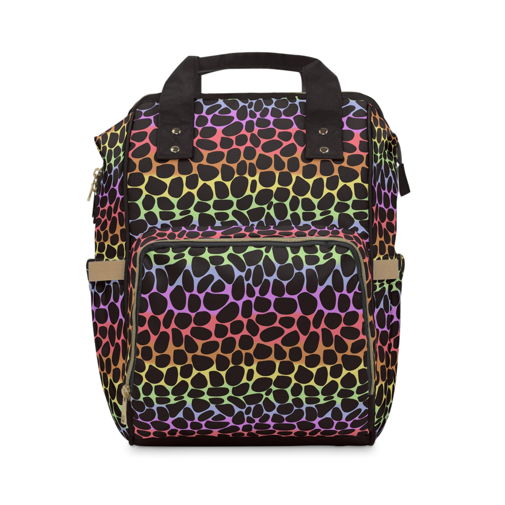 Green Cheeks Rainbow Baby Changing Backpack, Multi-Function Baby Bags With Large Capacity, Diaper Travel Bag In Colourful Patterns ( Roar)