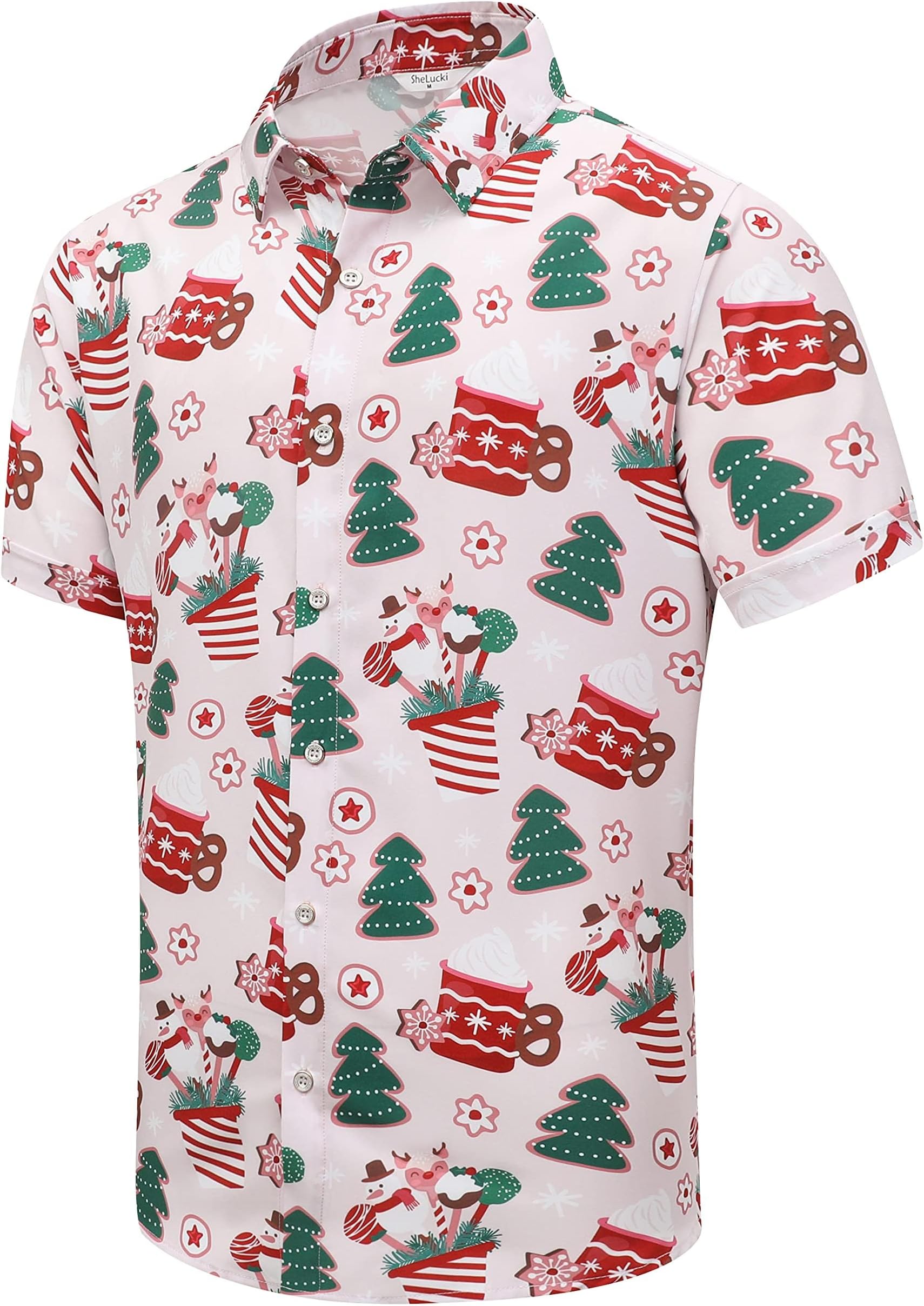 Hawaiian Shirt for Men, Unisex Summer Beach Casual Short Sleeve Button Down Shirts, Printed Palmshadow Clothing
